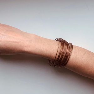 Artist made wrapped bangle bracelet